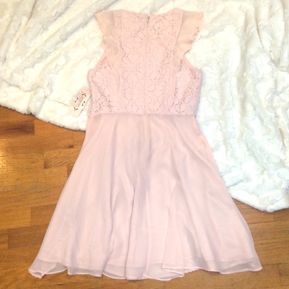 NWT Nanette Lepore Pale Pink Fit and Flare - Picture 2 of 5